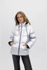 Puffer Capucha P.U. Silver