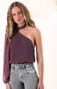 Blusa Lurex Burgundy