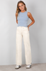 Pants Wide Leg Pocket Ecru