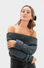 Sweater Low Shoulder Gray